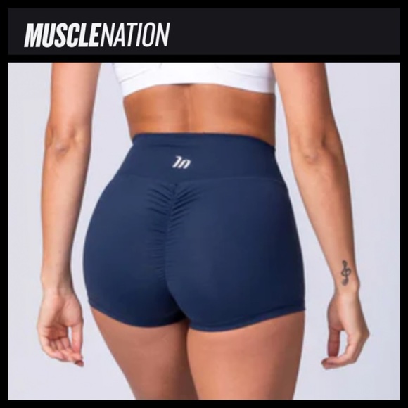NWOT Muscle Nation Signature Scrunch Booty Shorts - Picture 2 of 9